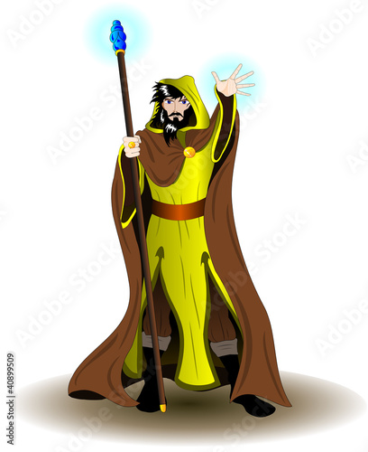 Wizard with staff