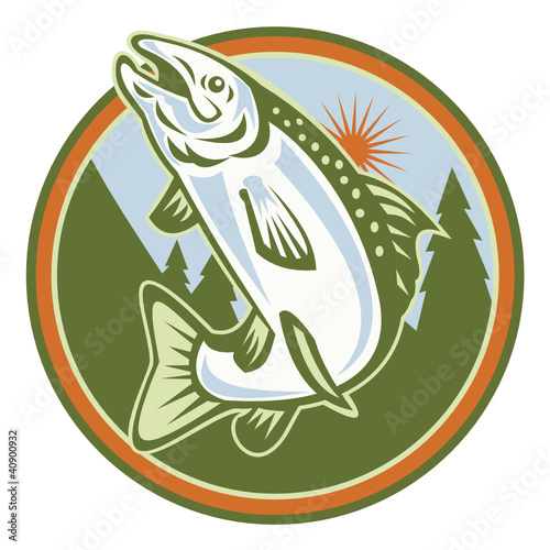 Spotted Speckled Trout Fish Jumping