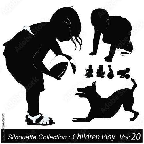 Children silhouettes