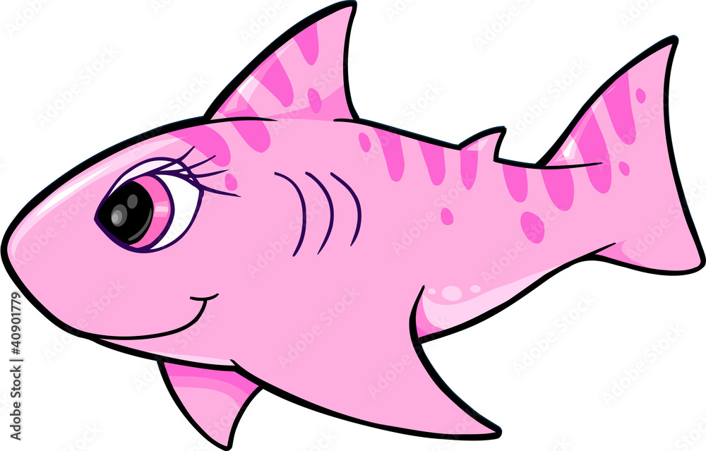 Obraz premium Cute Shark Vector Illustration