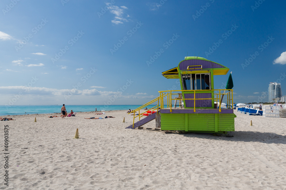 Fototapeta premium Plage de South Beach à Miami Beach en Floride