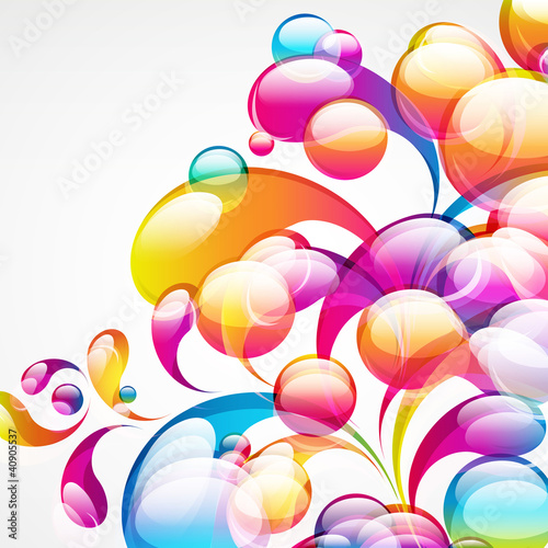 Abstract colorful arc-drop background.