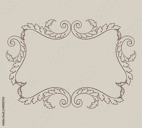 Vector vintage baroque border frame