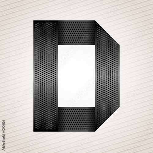 Letter metal ribbon - D