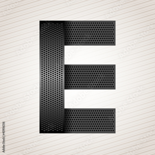 Letter metal ribbon - E