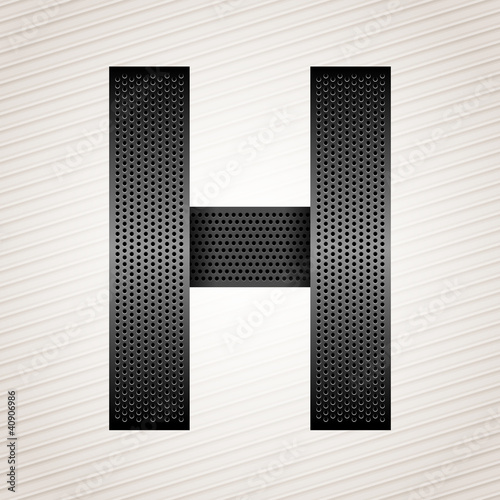 Letter metal ribbon - H