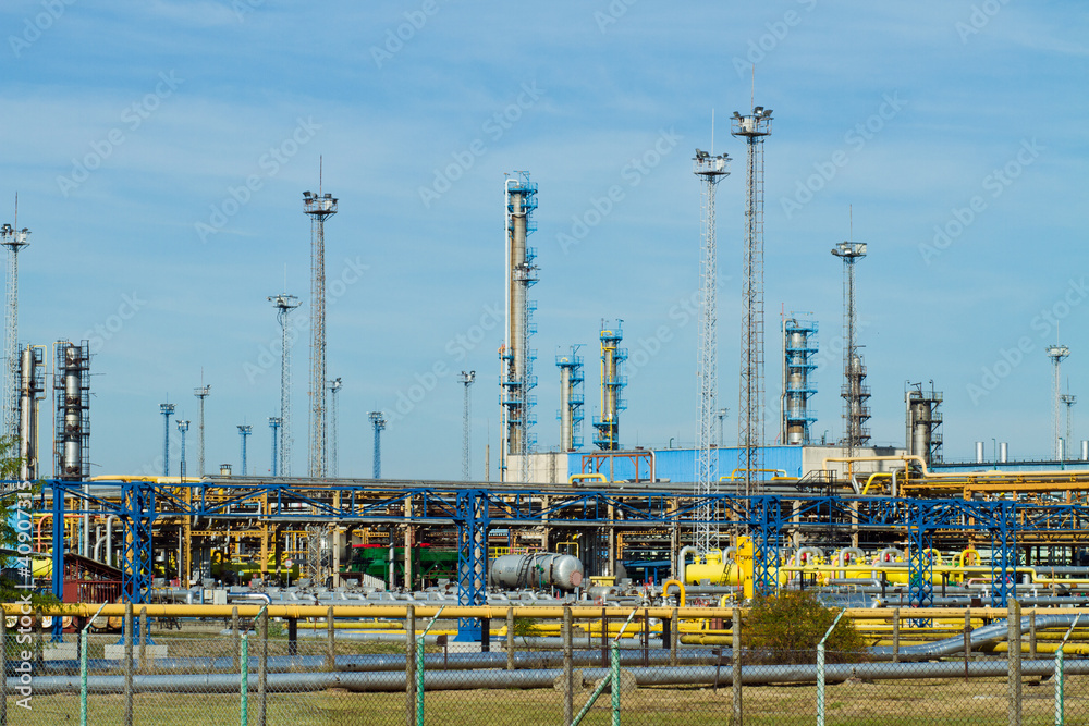 Oil refinery with clear sky Oil refinery with clear sky