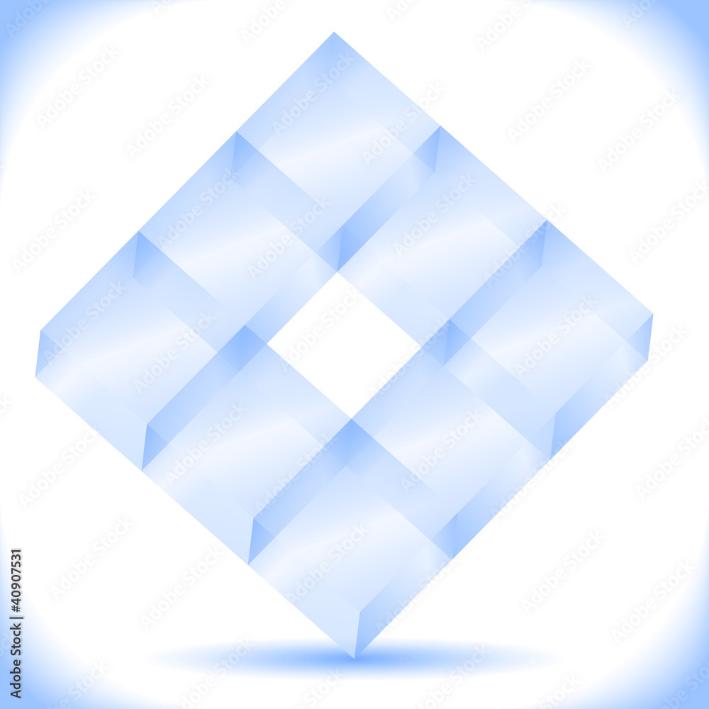 Transparent blue cubes Transparent blue cubes