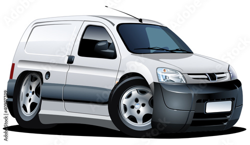 Vector cartoon delivery van