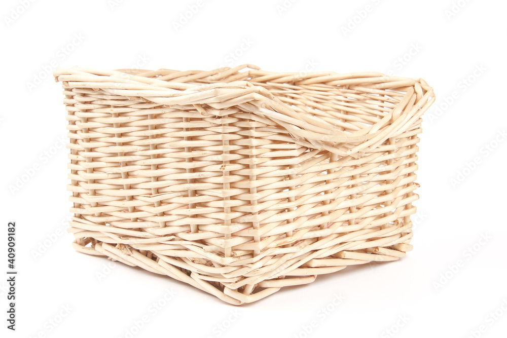 empty wooden basket