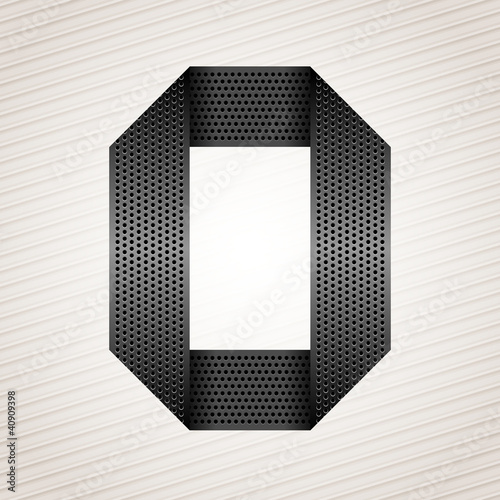 Letter metal ribbon - O