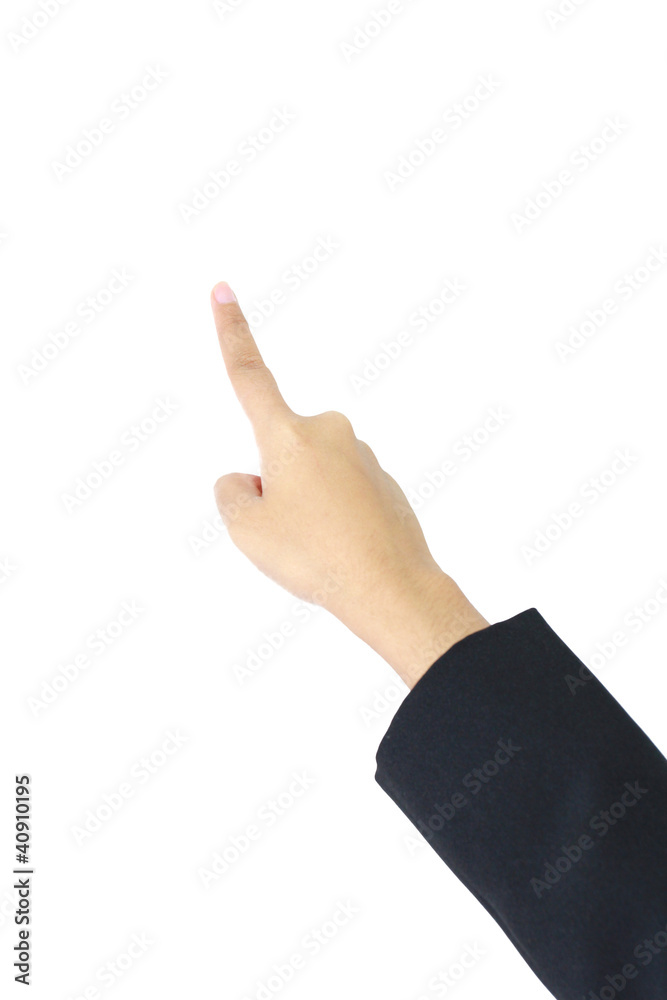 female hand touching screen female hand touching screen