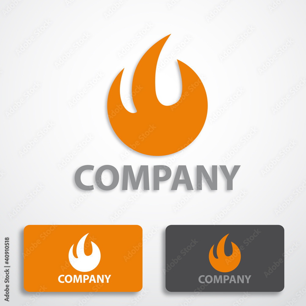 Stylized logo fire # Vector