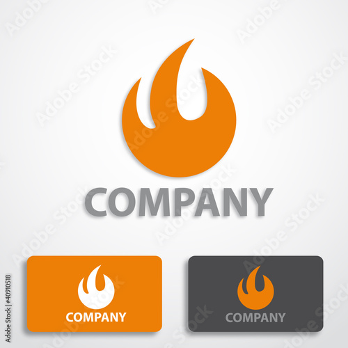 Stylized logo fire # Vector