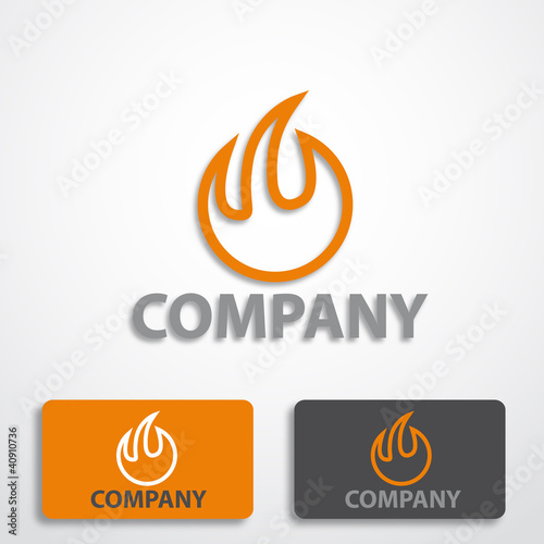 Stylized logo fire # Vector