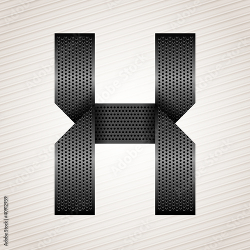 Letter metal ribbon - X