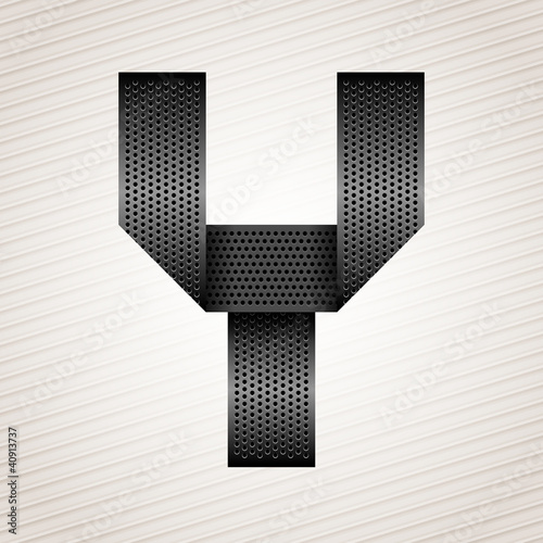 Letter metal ribbon - Y