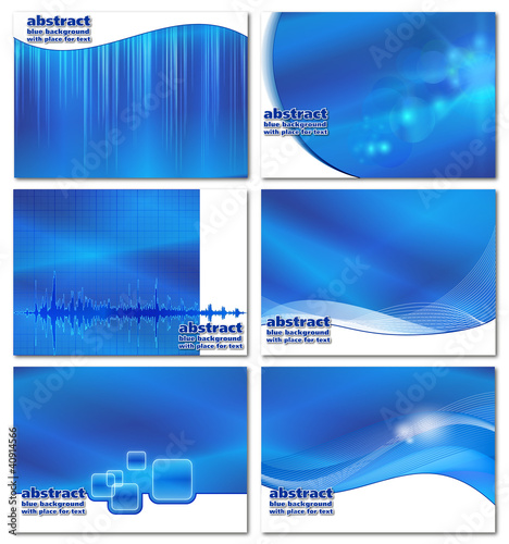 Abstract blue backgrounds set
