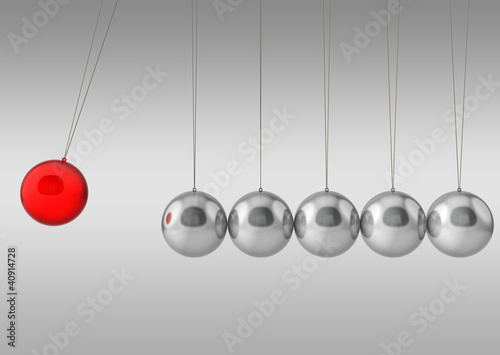 pendulum with red ball