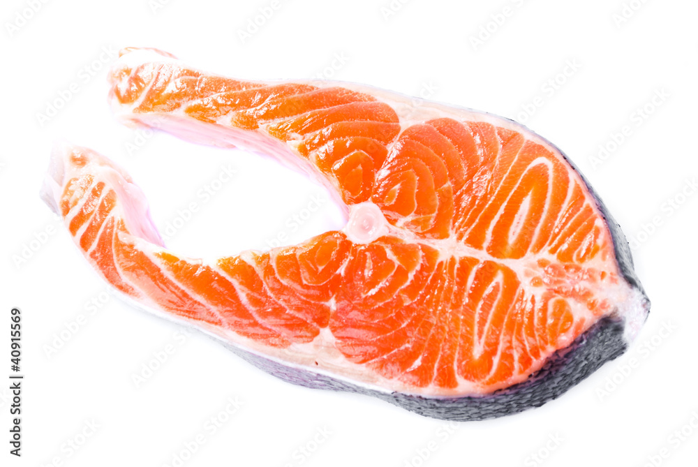 Salmon steak isolated Salmon steak isolated