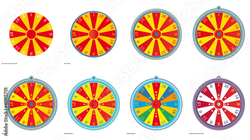 wheel of fortune - glücksrad mit aufbauschritten in qxp photo