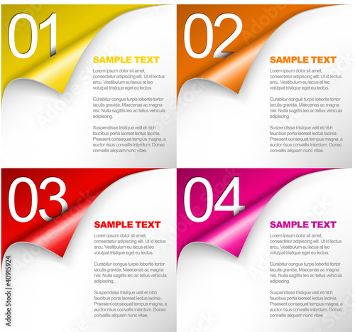 One two three four - vector progress background