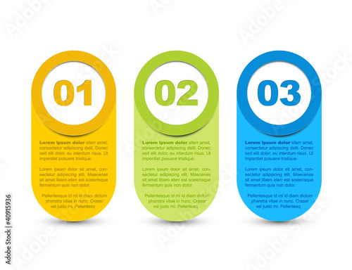One two three - vector progress icons