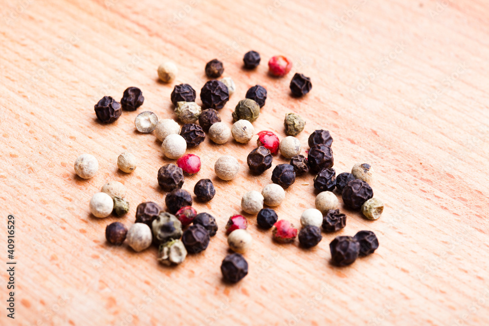 Different peppercorns Different peppercorns