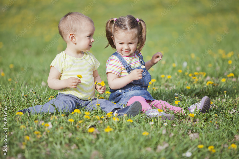 Kids in the field Kids in the field
