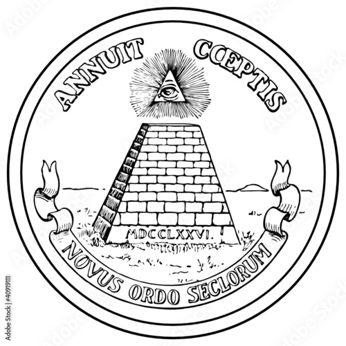 Web Art Design Second Great Seal USA United States America 100