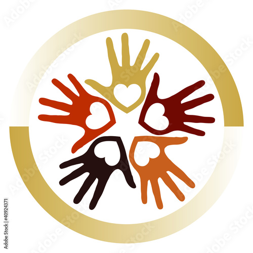 United loving hands vector.