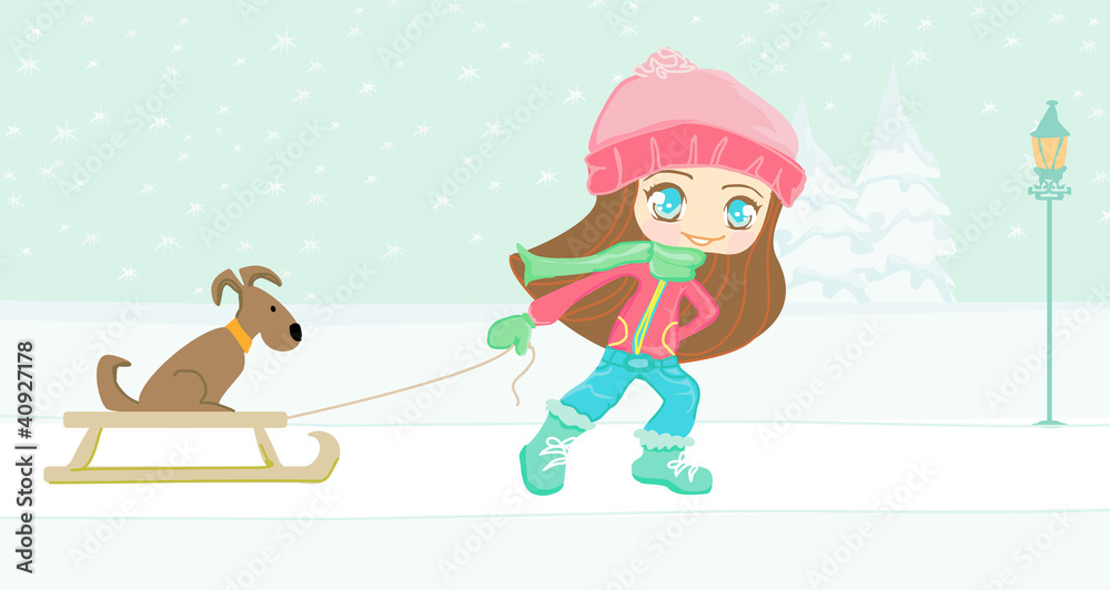 sweet girl and her dog sweet girl and her dog
