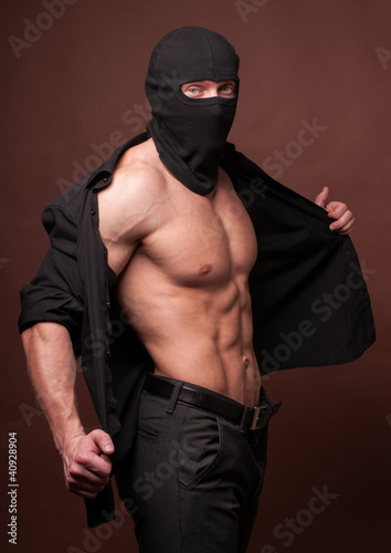 Male model in a mask