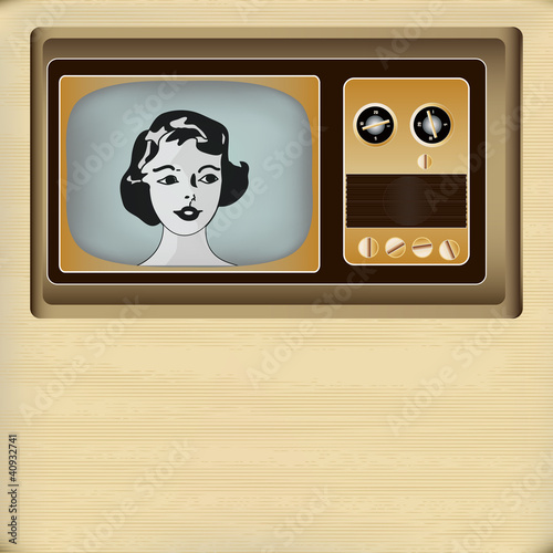 Retro Television Message Background