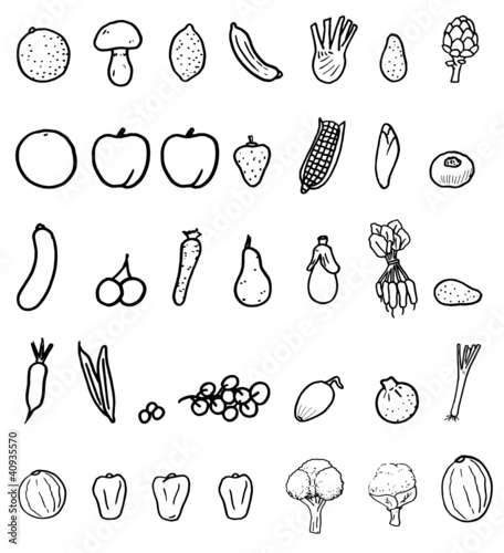 Fruits and Vegetables set