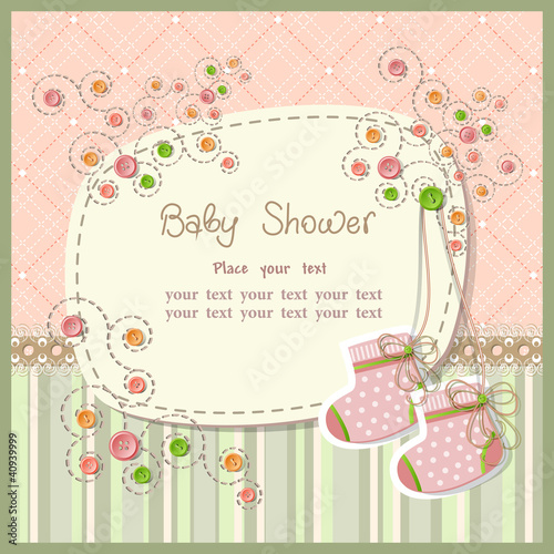 Baby shower with scrapbook elements