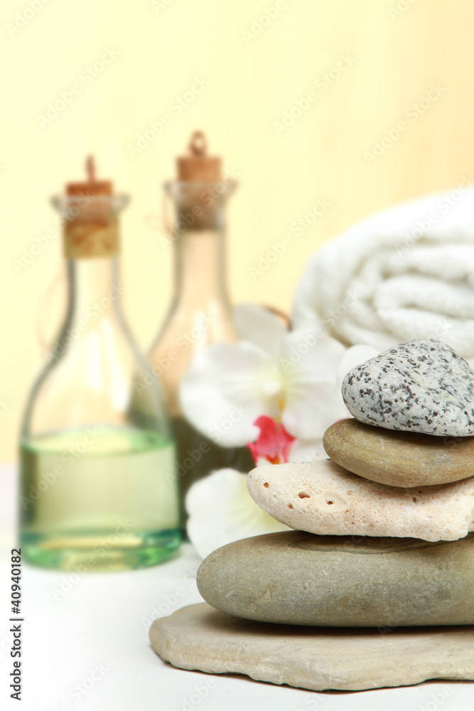 SPA objects standing on a desk SPA objects standing on a desk
