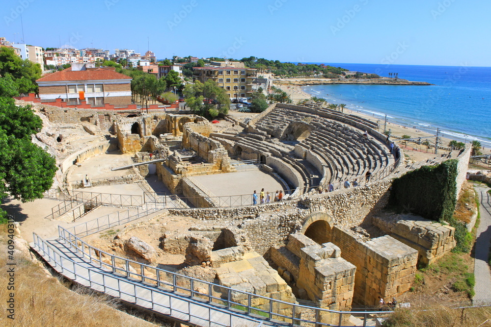Obraz premium Amphithéâtre romain de Tarragone en Espagne