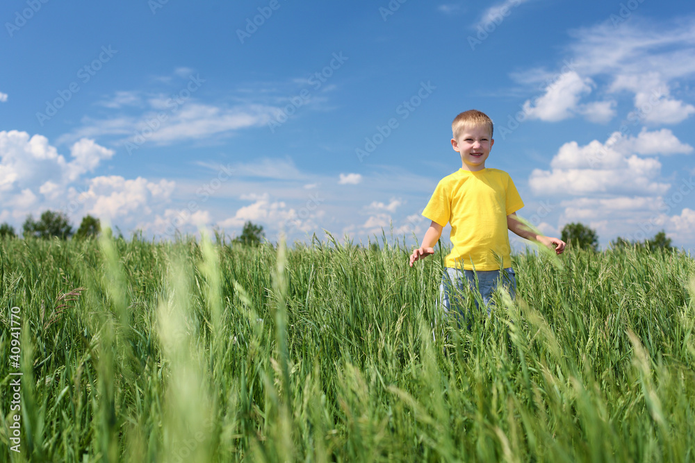 little boy outdoors