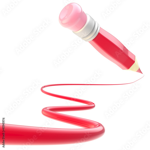 Pencil with the color trace...