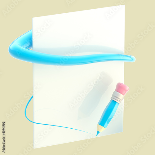 Pencil and paper belted wit...