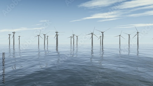 Windpark auf dem Meer
