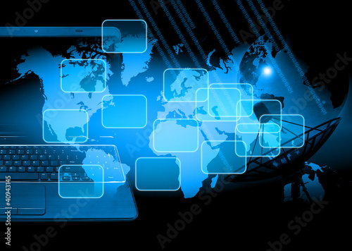 abstract world technology background
