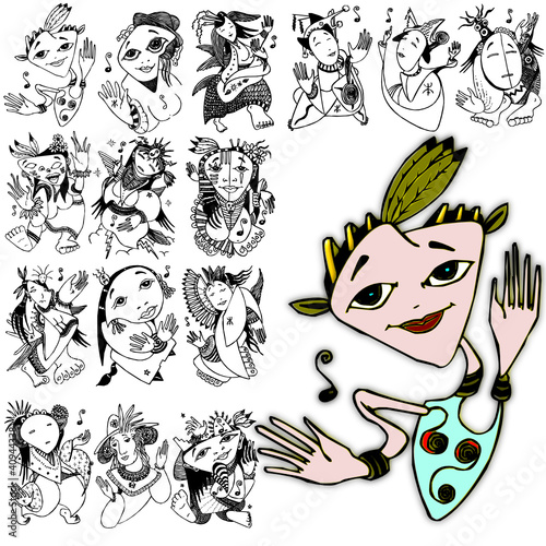 action diva style character design dance costume