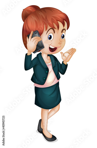 Lady talking on phone