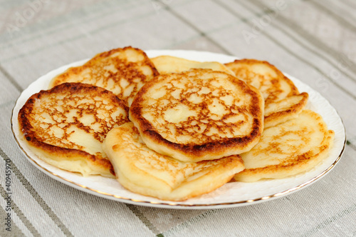 Delicious homemade pancakes with almonds