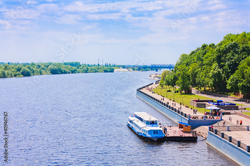 Ship on River