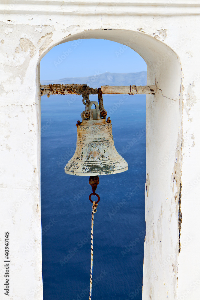 Obraz premium Campanile at Santorini island in Greece