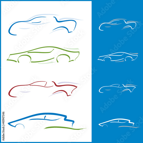 Ensemble Icones - Voiture Automobile pour Logos