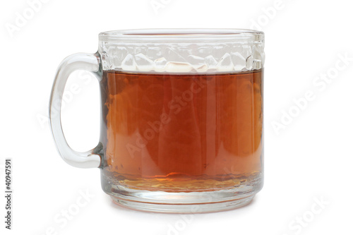 Glasses mug of tea